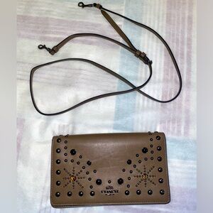 Coach Brown Studded Women's Bag